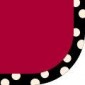 Cherry Red - Black & Cream Spots