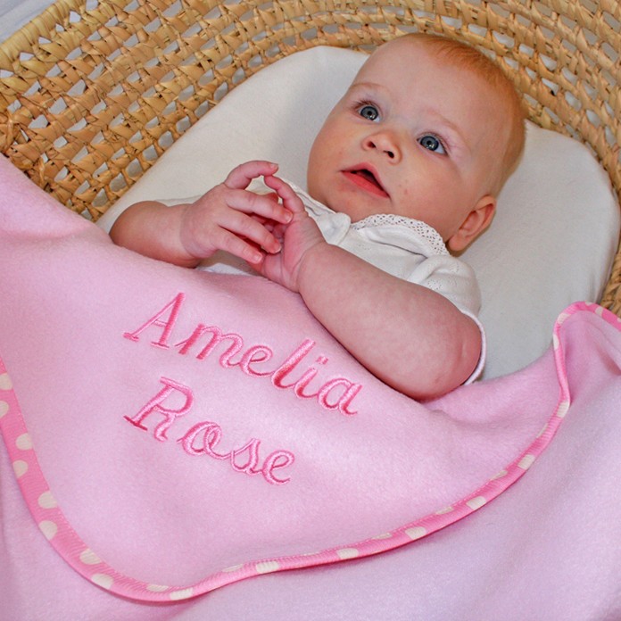 Personalised pink blanket cheap