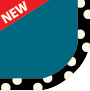 Teal- Black & Cream Spots